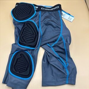 Champro YOUTH Bull Rush Compression Football Lacrosse Hockey 5-Pad Girdle XL